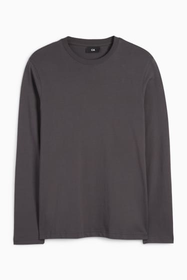 Men - Long sleeve top - dark gray