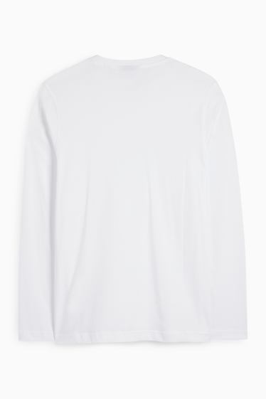 Uomo - Maglia a maniche lunghe - bianco