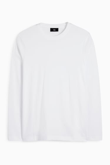 Uomo - Maglia a maniche lunghe - bianco