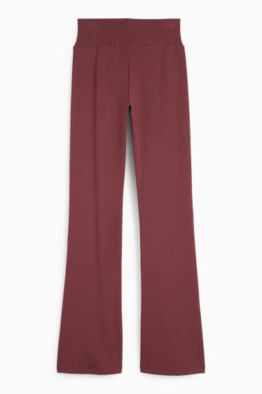 Donna - Leggings svasati - bordeaux