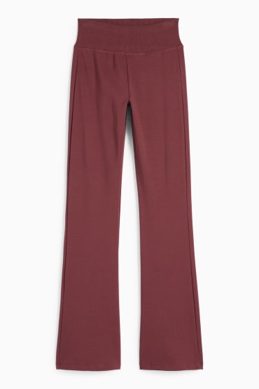 Donna - Leggings svasati - bordeaux