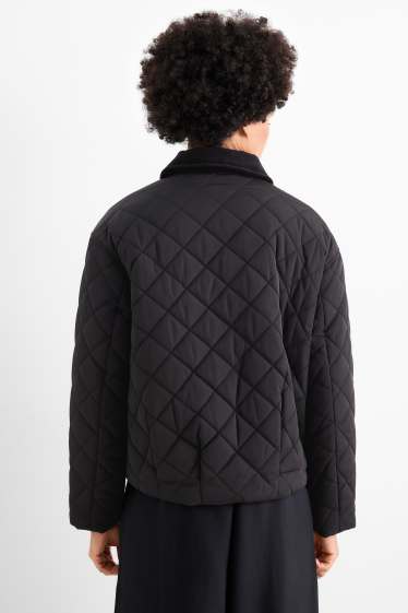 Dames - Jas met stiksels - zwart