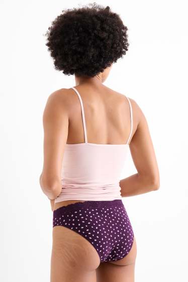 Dames - Set van 3 - slip - paars