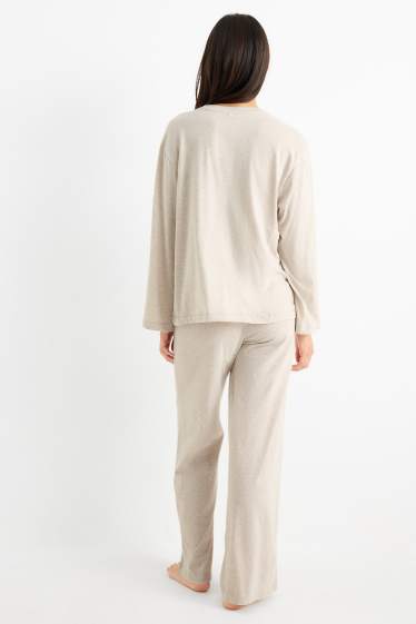Damen - Pyjama - Bambi - hellbeige