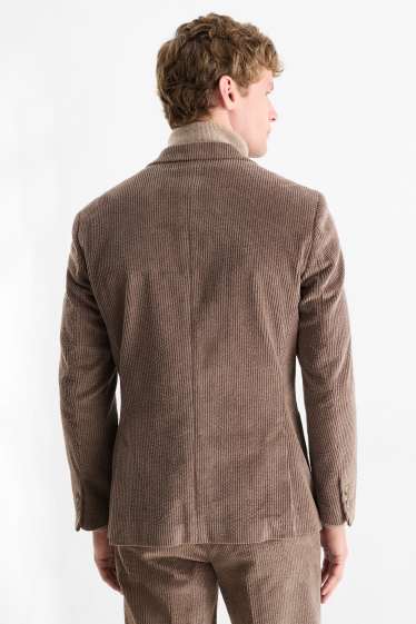 Uomo - Blazer coordinabile in velluto - regular fit - stretch - marrone