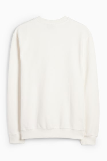 Herren - Sweatshirt - strukturiert - weiß