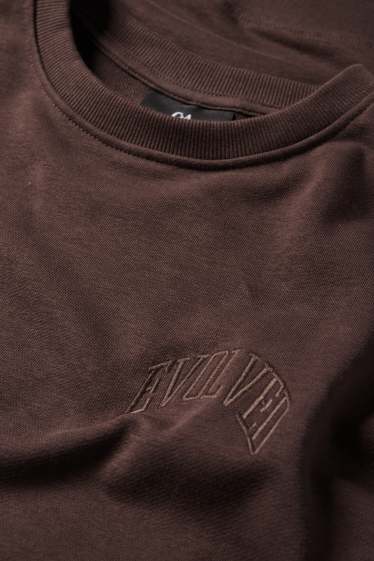 Heren - Sweatshirt - donkerbruin