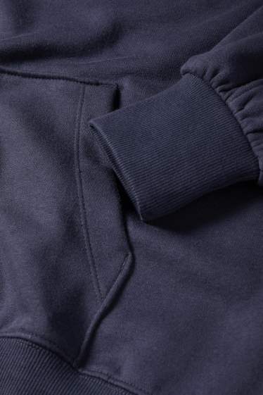 Dames - Sweatvest met capuchon - donkerblauw