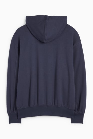 Dames - Sweatvest met capuchon - donkerblauw