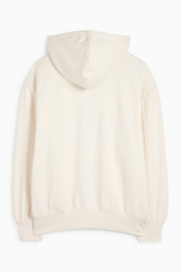 Dames - Sweatvest met capuchon - crème wit