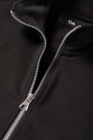 Uomo - Felpa con zip - nero