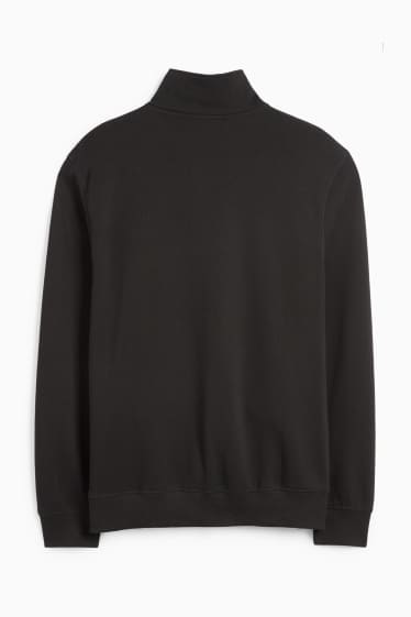 Uomo - Felpa con zip - nero