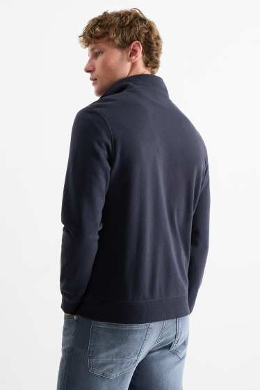 Hommes - Veste en sweat avec capuche - bleu foncé
