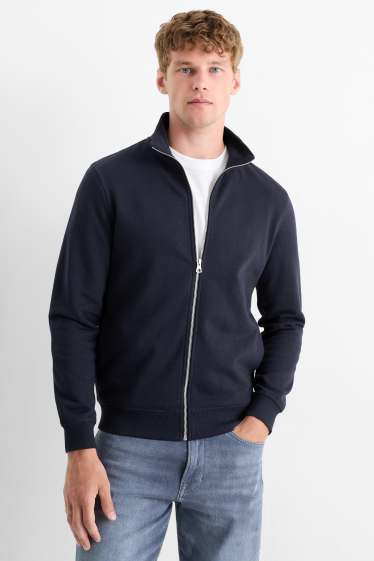 Hommes - Veste en sweat avec capuche - bleu foncé