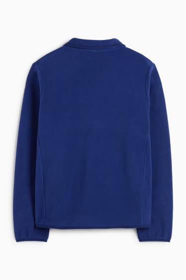 Femei - Hanorac de fleece cu fermoar basic - albastru închis