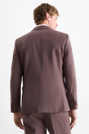 Home - Americana combinable amb llana verge - slim fit - elàstics - bordeus