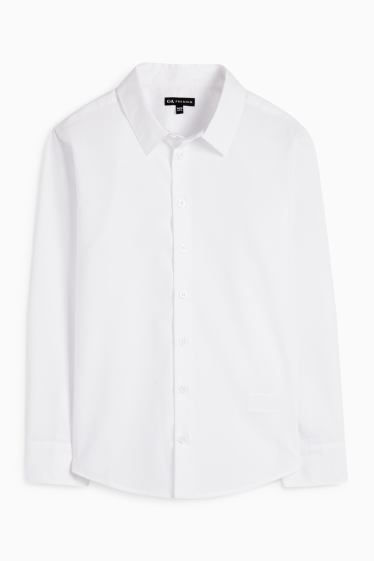 Kinder Buben - Hemd - weiß