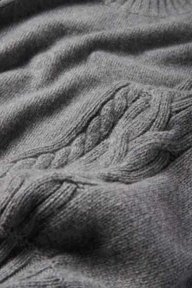 Damen - Kaschmir-Pullover - grau