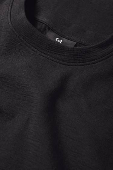 Herren - Langarmshirt - strukturiert - schwarz