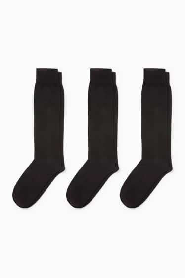 Damen - Multipack 3er - Kniestrümpfe - schwarz