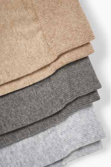 Dames - Set van 3 paar - kniekousen - beige