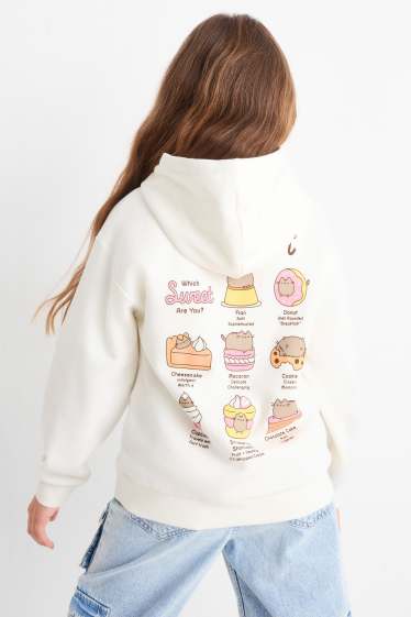 Enfants filles - Pusheen - sweat à capuche - blanc