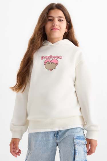 Enfants filles - Pusheen - sweat à capuche - blanc