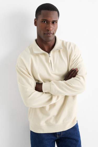 Herren - Sweatshirt - cremeweiß
