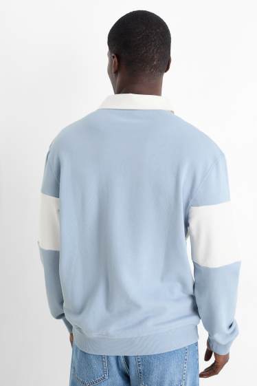 Herren - Sweatshirt - weiß / hellblau