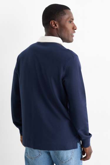 Heren - Poloshirt - regular fit - donkerblauw