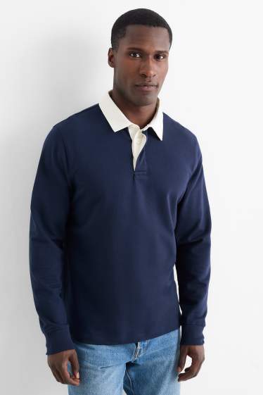 Heren - Poloshirt - regular fit - donkerblauw