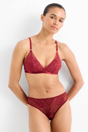 Dames - Slip - donkerrood