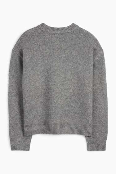 Damen - Pullover - grau
