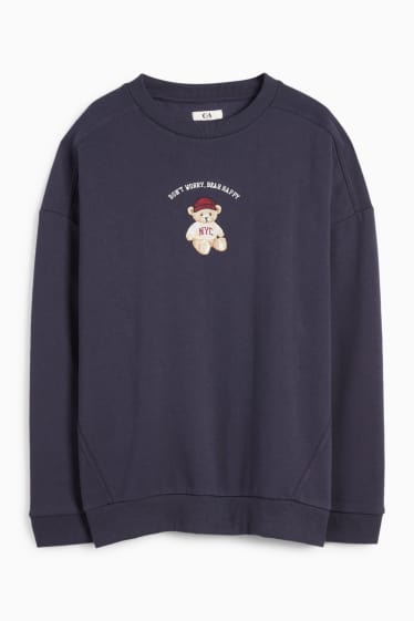 Dames - Sweatshirt - oversized - donkerblauw