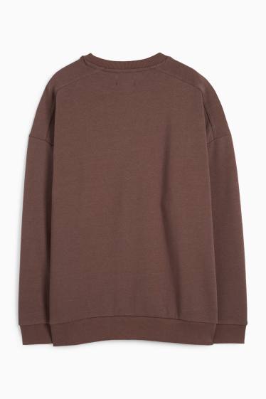 Damen - Sweatshirt - Oversized - dunkelbraun