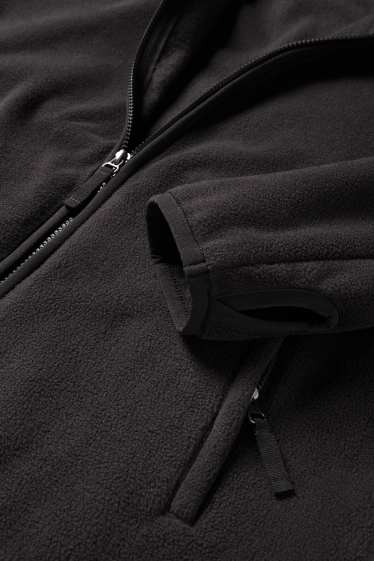 Femmes - Sweat zippé basique en polaire - gris foncé