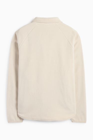 Femmes - Sweat zippé basique en polaire - beige clair