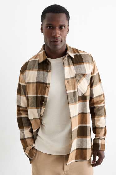 Men - Shirt - brown