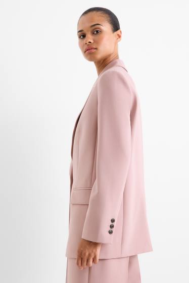 Damen - Longblazer - Relaxed Fit - rosa