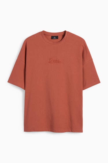 Herren - T-Shirt - Oversized - rostbraun