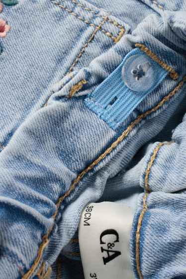 Kinder Mädchen - Blume - Flared Jeans - LYCRA® - helljeansblau