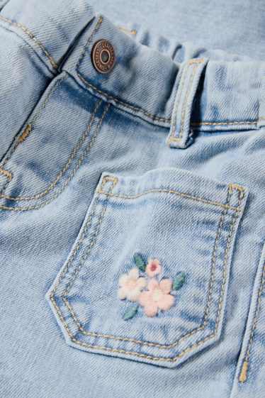 Kinder Mädchen - Blume - Flared Jeans - LYCRA® - helljeansblau