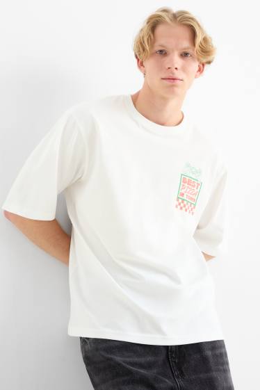 Bărbați - Tricou - supradimensionat - Țestoasele Ninja - alb
