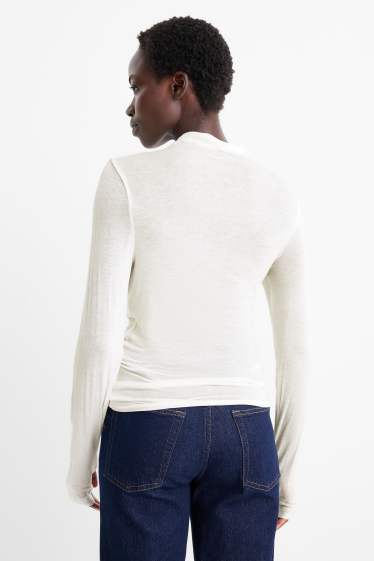 Dames - Basic longsleeve - wit