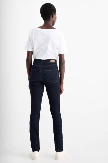 Women - Slim jeans - high waist - LYCRA® - denim-dark blue