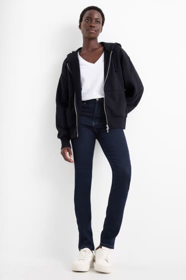 Women - Slim jeans - high waist - LYCRA® - denim-dark blue