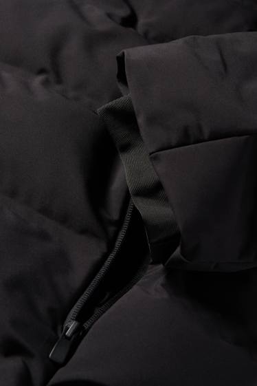 Uomo - Giacca trapuntata con cappuccio - idrorepellente - nero