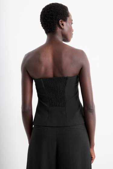 Women - Business waistcoat - body fit - black