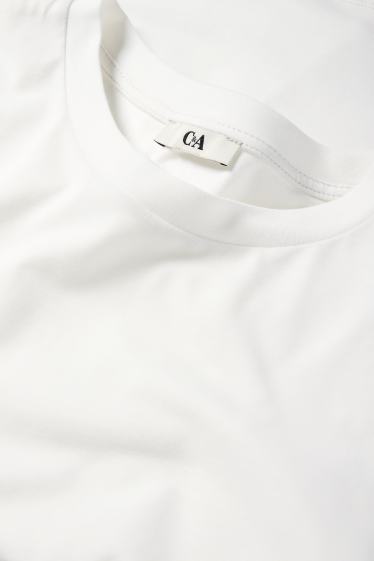 Damen - T-Shirt - Oversized - cremeweiss