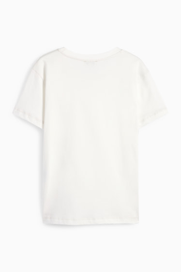 Damen - T-Shirt - Oversized - cremeweiss